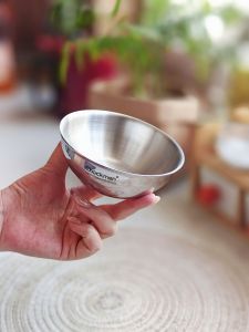 Bát Đựng Nước Sốt Bằng Thép Không Gỉ Dày Đơn Lớp 304 Miệng Sâu Dùng Cho Trẻ Em Thức Ăn Bổ Sung Món Ăn Kèm Dùng Trong Gia Đình