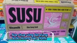Thùng 48 Hộp Sữa Chua Uống Susu Hương Dâu 110ml.