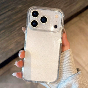 TAOYUNXI | Ốp Điện Thoại Trong Suốt Lấp Lánh Sang Trọng Cho iPhone Chống Sốc Chất Liệu TPU Silicon Mềm Chống Trầy Xước Chống Vân Tay Bảo Vệ Camera.