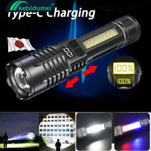 Kebidumei Portable Rechargeable Flashlight Multi-Function Outdoor Specific LED Flashlight With COB Warning And Searchlight