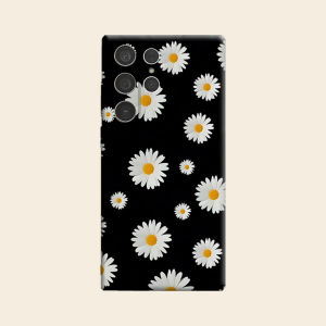 Black White Daisy Luxury Fashion Full Lens Protective Case for Samsung Galaxy S26 S25 S24 A56 A36 Plus Ultra