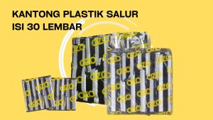 Kantong Plastik Kresek Salur Tebal Ukuran 32 x 56 cm Isi 30 Lembar