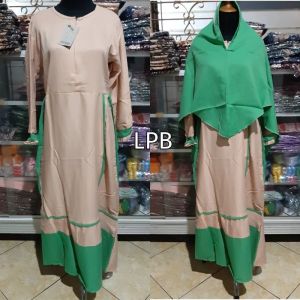 Gamis Muslim Set Hijab trend Moscrepe