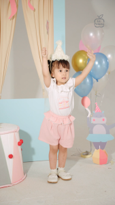 Bộ cộc tay La Pomme cổ bèo vòng quay cổ tích - Sợi Bamboo Cotton mềm mại hỗ trợ kháng khuẩn – Bé gái - 6M - 5Y