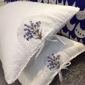 Pure Cotton Embroidered Lavender Health Pillow Core Washed Cotton Rectangular Single Person Superior Quality Bedding Accessories