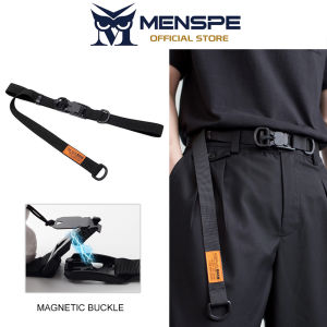 MENSPE Men’s Canvas Belt Automatic Magnetic Buckle Belt Leisure Belt Stylish Belt Fashion Waistband Youth Sports Pant Belt Stylish Simple Nice Waistband Durable Belt