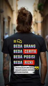 Kaos BEDA ORANG BEDA CERITA kaos kata-kata atasan distro bahan cotton combet kaos pria kaos wanita