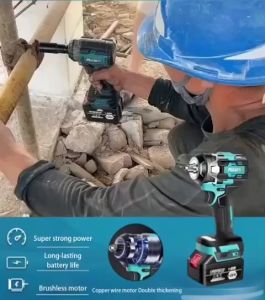 MAKITA Impact Wrench 1090V/588V Impact Baterai pembuka baut mobil infek buka baut motor Cordless impact baterai asli komplit impact murah berkualitas