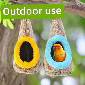 Autumn and winter plush nest small and medium-sized parrot plush thick cold insulation warm peony budgie nest hanging nest