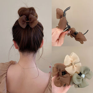 Simple Compact Mesh Bow Hair Clip Korean Fashion Hairpin Hair Accessories for Women’s