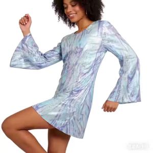 70s Women Disco Dress Hippie Costumes  60s Birthday Outfits1970s Prom Bling Dress