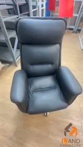 เก้าอี้ผู้บริหารพรีเมี่ยม สุดหรู ดีไซน์โมเดิร์น เบาะหนังสีดำ รุ่นF061