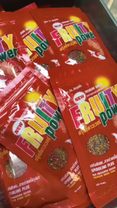 อาหารนกฟรุ๊ตตี้พาวเวอร์ อาหารนกกรงหัวจุก 120 กรัม พร้อมส่ง