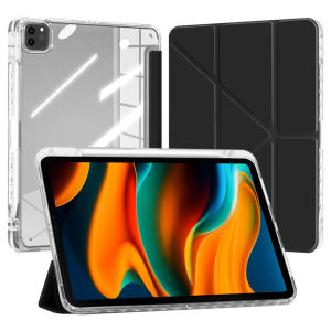 Y-fold Clear iPad Case For 2024 iPad Pro 11 M5 M4Pro 13 M4Air 13 M2 M3iPad Air 11 M2 M3 Air 4 5 10.910th 11th (A16) 7/8/9th Generation 10.2Pro 11 Pro 12.9 4/5/6thMini 6 Mini 7 A17 Pro 8.35/6th Air 2 9.7 Tablet Cover with Pencil Holder