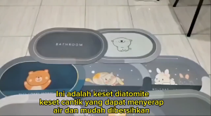 { NY ACC } Keset Kaki Diatomite Anti Slip Serap Air Kamar Mandi Dapur Premium
