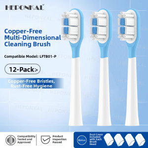 Laifen Electric Toothbrush Head LFTB01-P Adult Universal Rubber Coated Copper Free Replacement Brush Head Dental Care