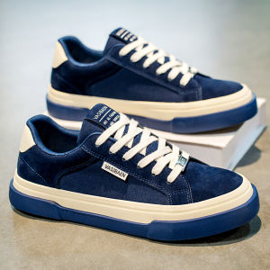 Canvas Mens Shoes Casual Sport Sneakers Soft Bottom Anti-Slip Casual Board Shoes Youth Heightening Wear-Resistant Denim Shoes