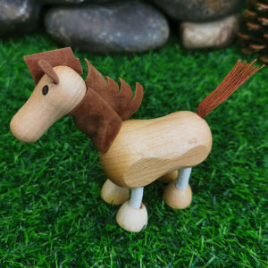 Kids Wooden Artificial Animal Model Wooden Toy Animal Cognition Early Childhood Education Puzzle Gifts for Boys and Girls