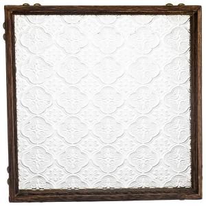 Morden Housewife Wood Plate Breakfast Hibiscus Glass Rectangle Tea Tray Home Tea Water Cup Tea Set Tray Retro Style Adult