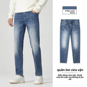 CABBEEN | Quần Jeans Denim Ôm Body Họa Tiết Caro Mỏng Nhẹ Dành Cho Mùa Hè