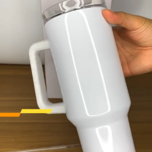 Cindychen2   1200ML / 40oz Thermal Cup with Handle Leak-Proof  Stainless Straw Mug