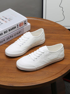 Spring 2025 Womens Canvas Sneakers Korean Style Versatile Flat Bottom Low Help Casual Shoes Student Leisure Shoes White