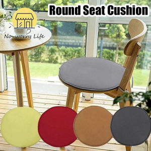 30/38cm Round Chair Seat Pad Camping Seat Cushion Home Dining Office Seat Pad with Tie-on