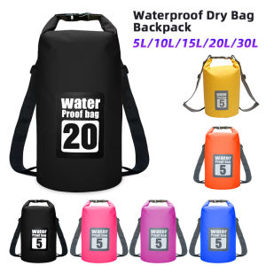 5L/10L/15L/20L/30L Waterproof Dry Bag BackpackWaterproof Swimming Bag for Kayaking Hiking Boating Camping Outdoor Sport Bag