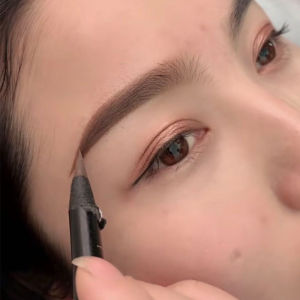 Bút chì tạo hình lông mày lâu trôi chống mồ hôi dành cho người mới bắt đầu và nghệ sĩ trang điểm chuyên nghiệp với lõi cứng và đầu phẳng