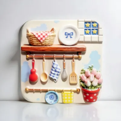 3D Resin Carved Refrigerator Magnets Creative Commemorative Decorations