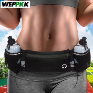 1PCS Multipurpose Running Belt with Integrated Water Bottles Water Bottle Holder Running Pouch Belt for Hiking Climbing