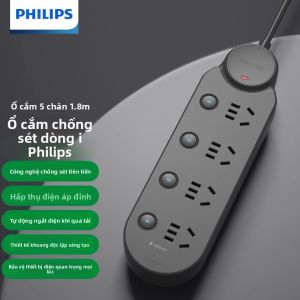 Philips | Ổ cắm điện Philips có dây đa năng chống sét chống quá tải và chống xung điện