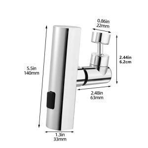 Vòi Rửa Chén Xoay Đa Năng Kiểu Thác Nước Ba Chế Độ Đa Chức Năng Chống Bắn Nước Tay Cầm Đơn