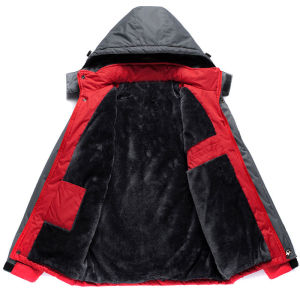 Cotton Coat Outwear Men and Women Fleece-lined Thickened Reflective Stripe Windcheater Construction Site Labor-Protection Work Clothes Warm-Keeping Cotton Clothing Shell Jacket