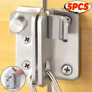 5ชิ้นความปลอดภัยประตูสแตนเลสล็อคหัวเข็มขัดหน้าต่างสลักเกลียวเลื่อนสลักเกลียวพร้อมสกรูอุปกรณ์เหล็กเครื่องตกแต่งบ้านอุปกรณ์เสริม