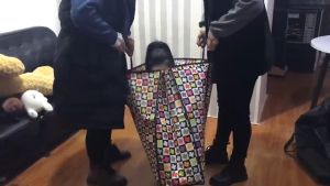 ส่งจากไทย กระเป๋าเดินทาง ถุงขนย้ายแบบหนาขนาดใหญ่ แบบซิปคู่ กระเป๋าเก็บผ้านวม เก็บของ พับได้ กันน้ำ ขนาด 90 x 60 x 26 cm.