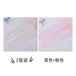 Womens Thin Mesh Fairy Socks Transparent Glass Lace Short Socks Mid-Calf Hollow Design Nylon Fabric Summer Ultra-Thin Leg Shaping Stockings