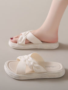 Summer Casual Style Womens Slippers Soft Bottom Flat Sandals Anti-Slip Hollow out Design PVC Material Daily Wear