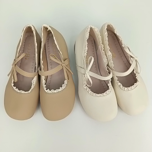 CESB Jolin Flat Shoes Wanita Premium Casual dan Fashionable Bahan Kulit Sintesis Nyaman Fleksibel Sol Karet Tersedia Warna Beige Khaki Size 36-40