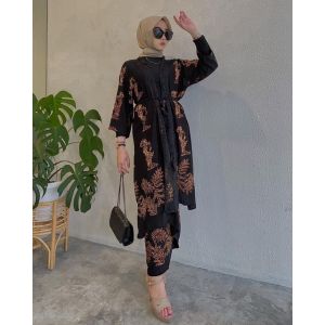 COD SET BATIK AMANDA LACE WAYANG DAUN COCOK BUAT ACARA KONDANGAN DAN ACARA RESMI LAINNYA MODEL TERBARU
