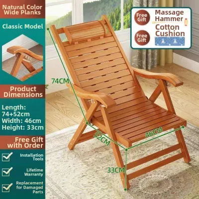 MEISITEKEKE | Bamboo Folding Recliner