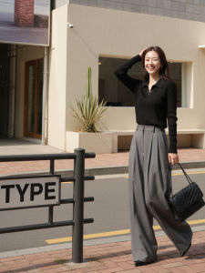 Fashionable Long Sleeve Embroidered Shirt Womens Professional Style Commute Korean Version Straight Cut Polyester Fiber