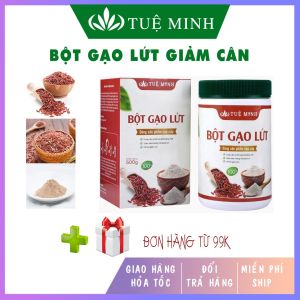 Combo 4 hộp-Bột gạo lứt huyết rồng Tuệ Minh -bột gạo lứt giảm cân (1 hộp 0.5 kg) tốt cho sức khỏe hệ tiêu hóa xương khớp người ăn kiêng tiểu đường