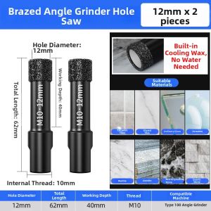 iGOOD-LIVING | Drill Bit Adapter for Angle Grinder Hole Opening Wet/Dry Use