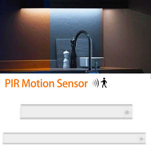 LED Human Body Sensor Light Bar Smart Magnetic Absorption Self-adhesive Night Lamp USB Rechargeable Wardrobe Cabinet Light Strip