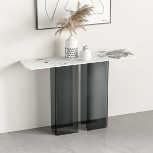 Stone Plate Home Decoration Console Table Cabinet Modern Normcore Accessible Luxury Living Room Extremely Narrow a Long Narrow Table Italian Hotel Side View Sets