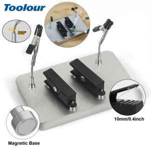 Toolour Magnetic Helping Hands Soldering Tool Circuit Board Holder Welding Third Hand Tools with Tool Box for Electronic Repair