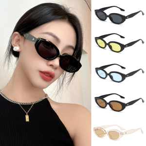 ฤดูร้อนแว่นกันแดดทนรังสียูวีอินเทรนด์สไตล์ตะวันตกวงรีกรอบแว่นกันแดดแว่นกันแดด