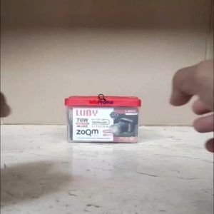 Senter Kepala LED Luby L-2925K 70W Zoom Flash Cahaya Kuning Headlamp Rechargeable Original.