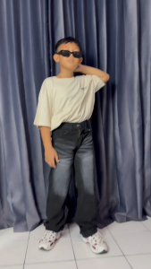 [ BELI 1 GRATIS 1 ] CELANA PANJANG SKENA ANAK USIA 7-14 TAHUN CELANA OVER SIZE KOREAN STYLE CELANA PANJANG JEANS TEBAL 12oz